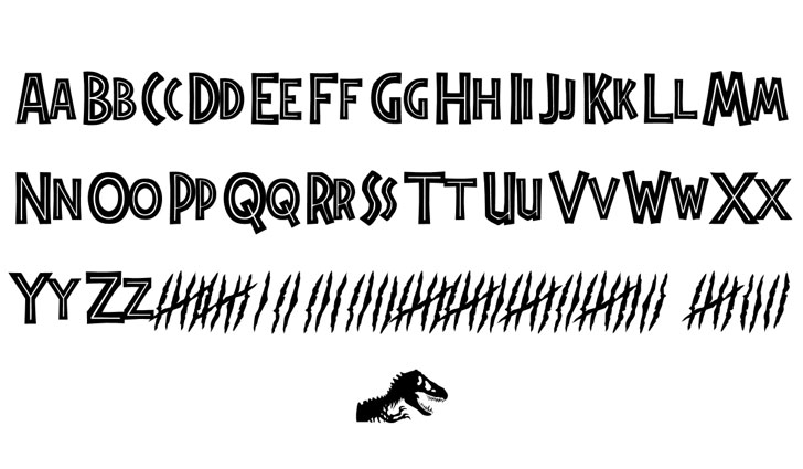 jurassic park dinosaur font