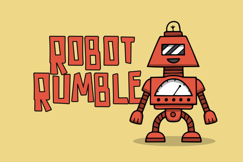 k26 robot rumble robot font
