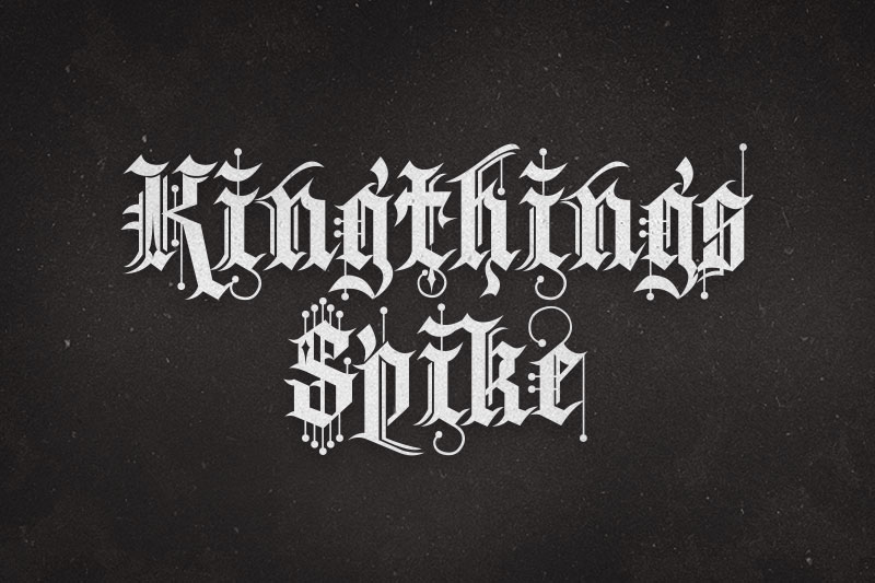 kingthings spike biker font