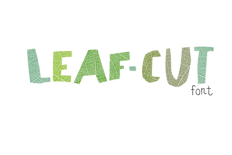 leaf cut leaf font