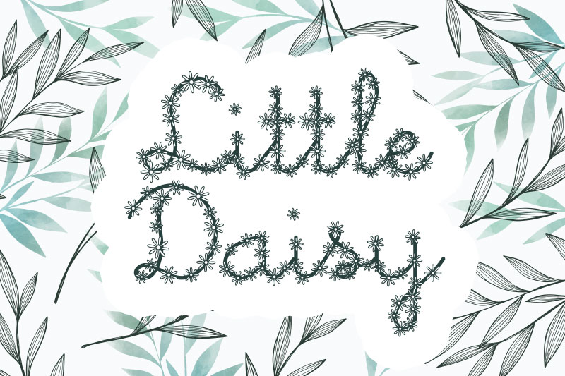 little daisy leaf font