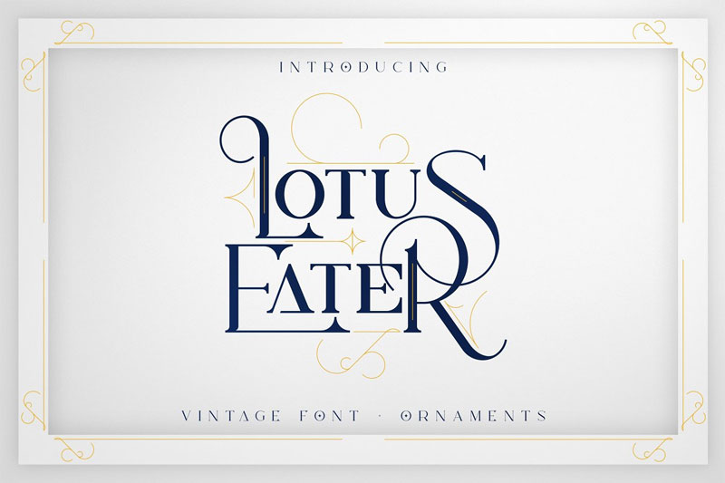 lotus eater vintage golf font