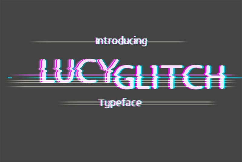 lucy glitch typeface hack font