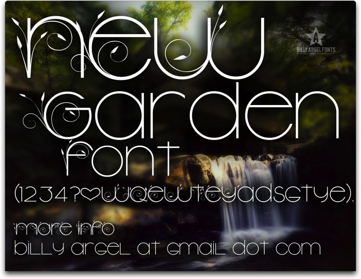 new garden leaf font