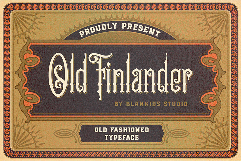 old finlander biker font