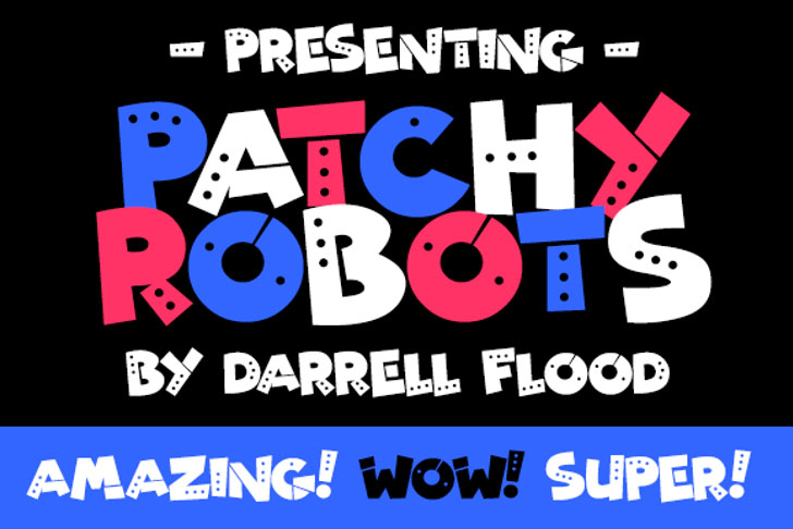 patchy robots robot font