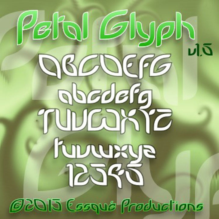 petalglyph leaf font