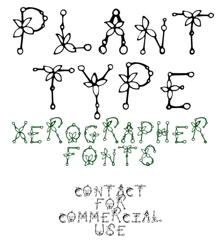 plant type leaf font