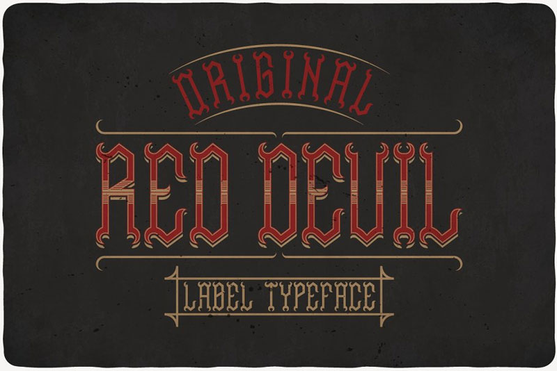 red devil typeface biker font