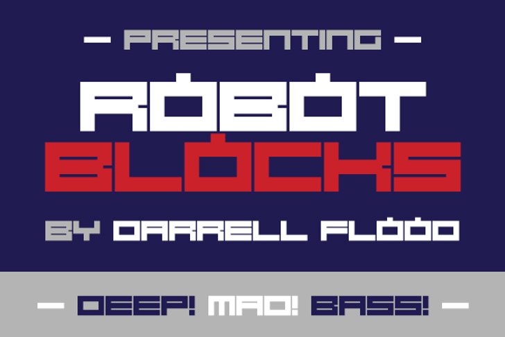 robot blocks robot font
