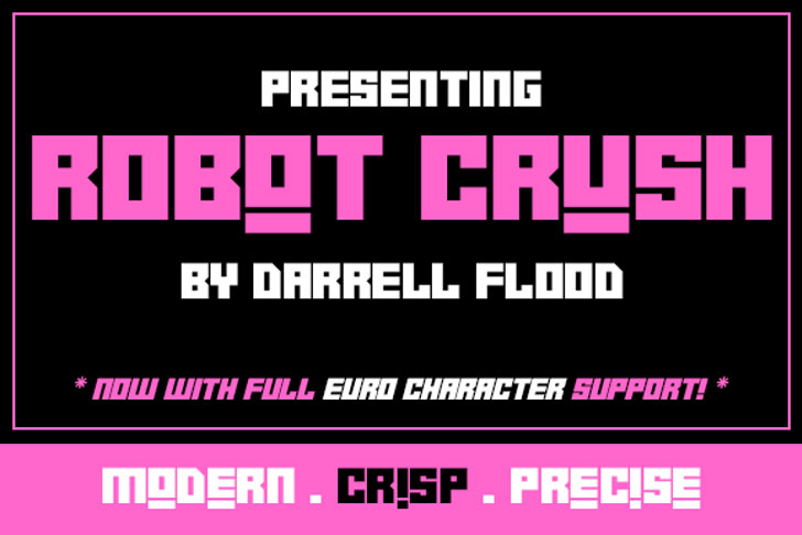 robot crush robot font