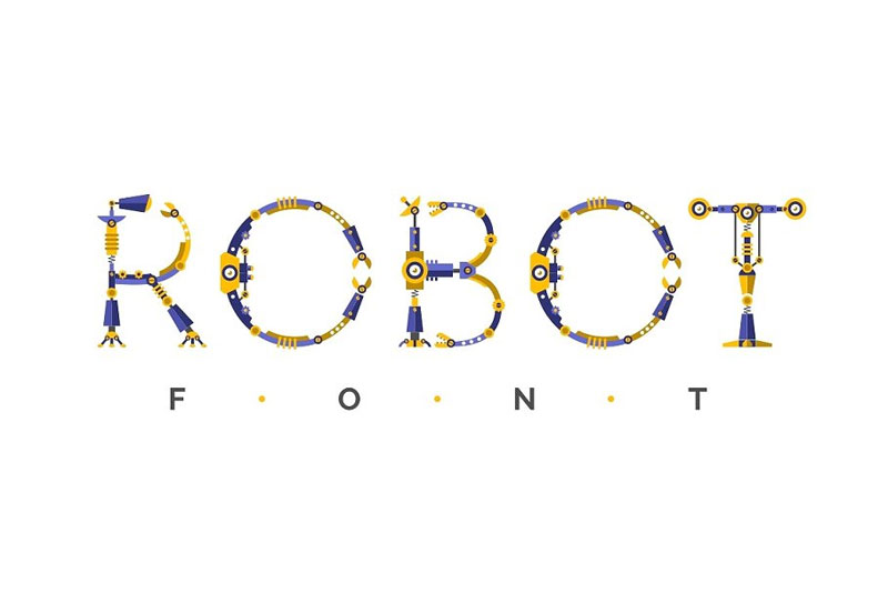 robot robot font