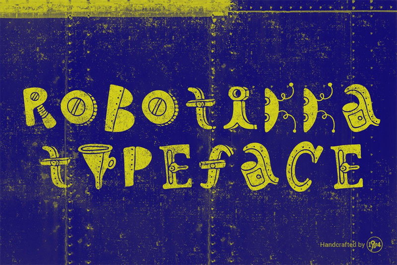 robotikka typeface robot font