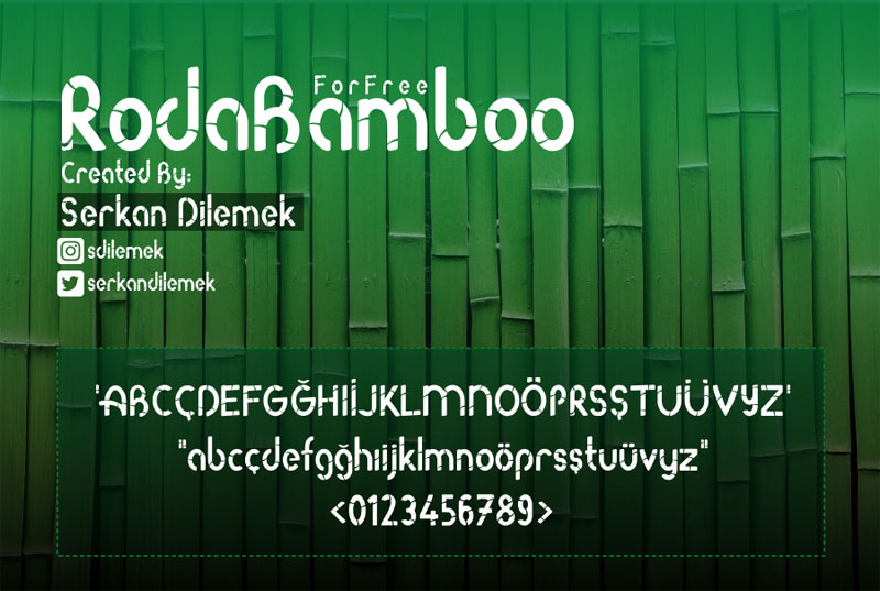 roda bamboo bamboo font