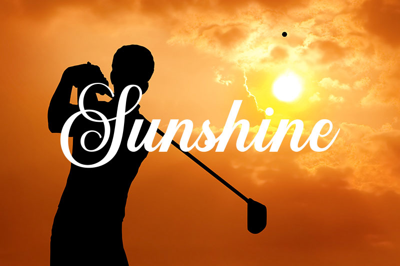 sunshine golf font