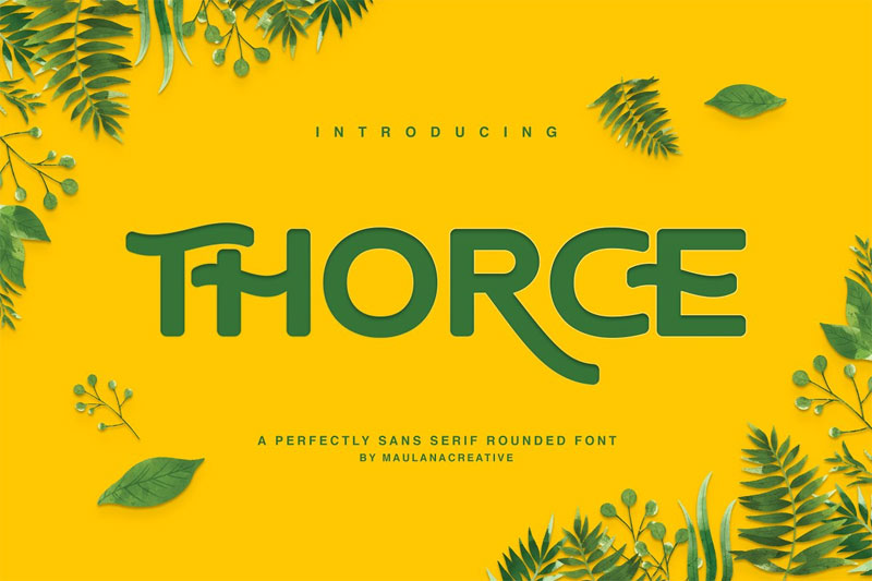 thorce rounded sans leaf font