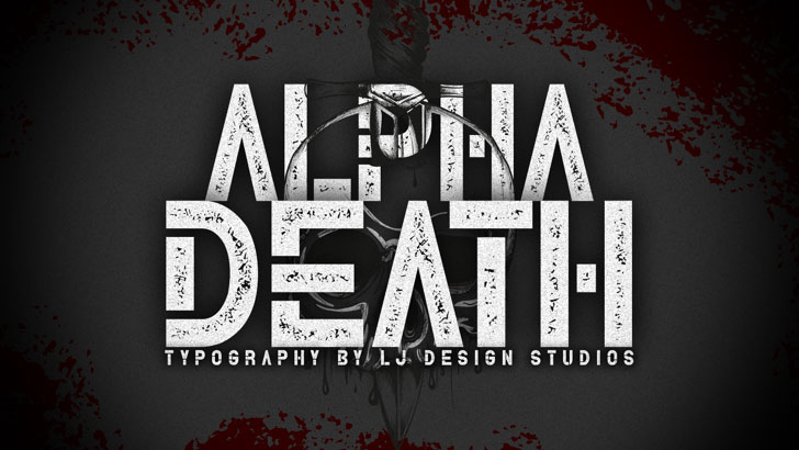 alpha death personal use death metal font