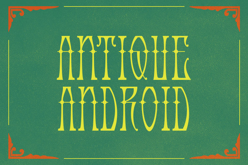 antique android casino font
