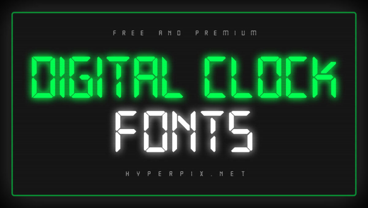 digital led font
