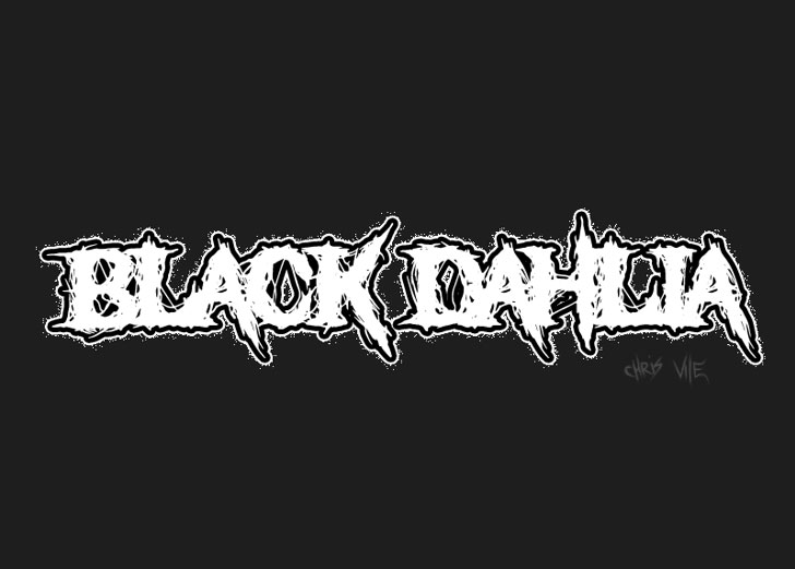 black dahlia death metal font