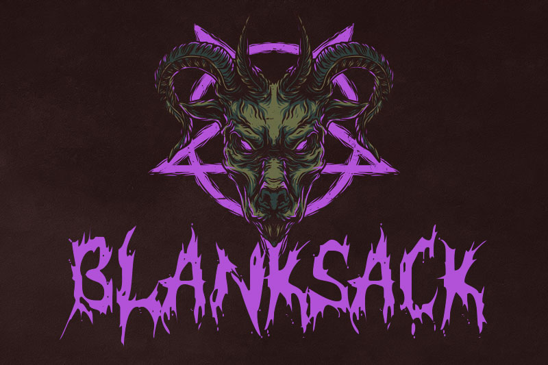 blanksack death metal font