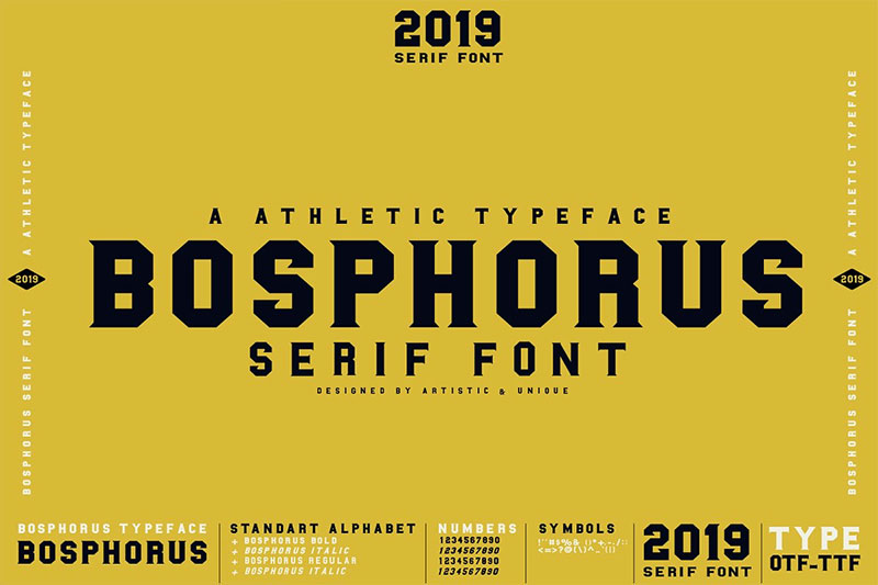 bosphorus serif boxing font