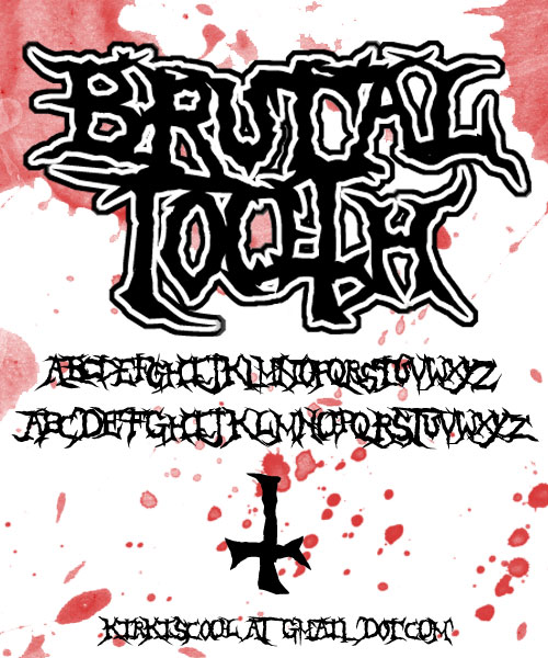 brutal tooth death metal font