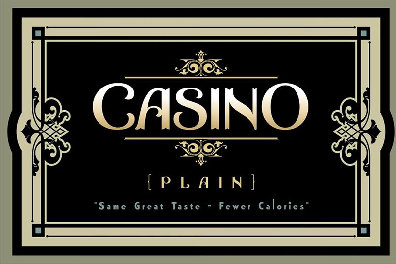 casino plain casino font