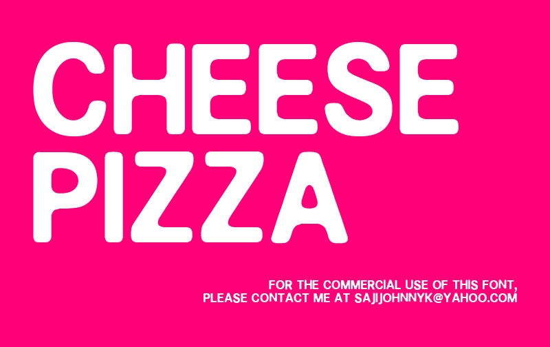 cheese pizza pizza font