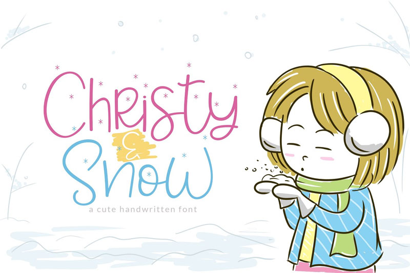 christy & snow snow font