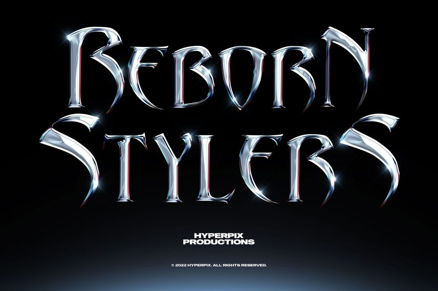 Chrome Text Effect and Logo Style Template Vol.16