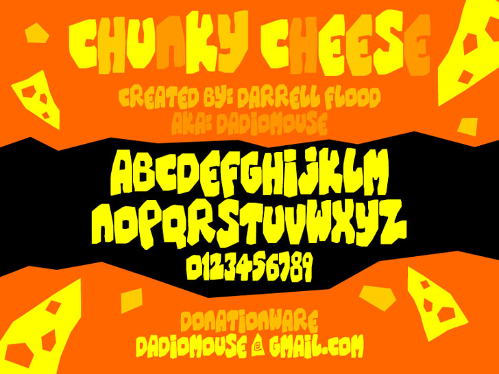 chunky cheese pizza font