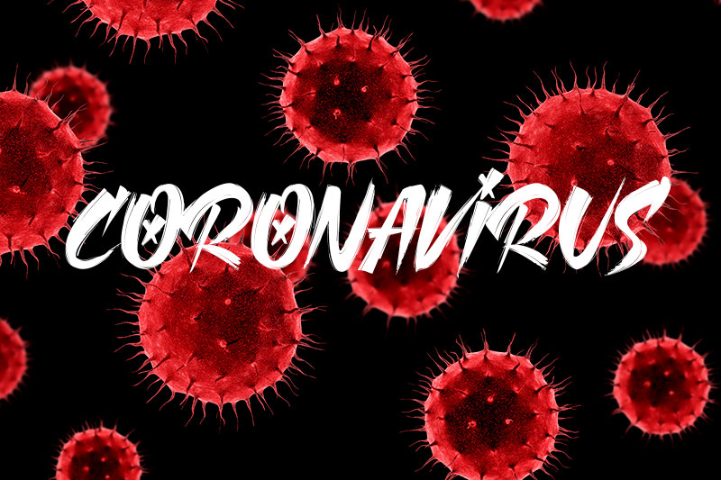 cluisher brush coronavirus font