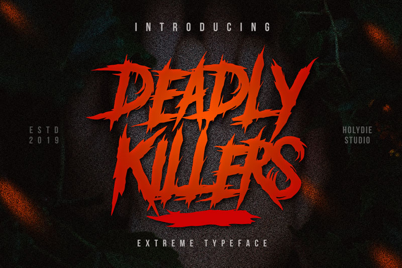 deadly killers death metal font
