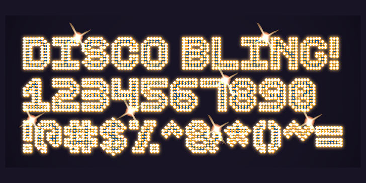 disco bling casino font
