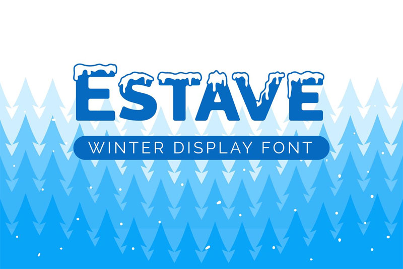 estave winter display snow font