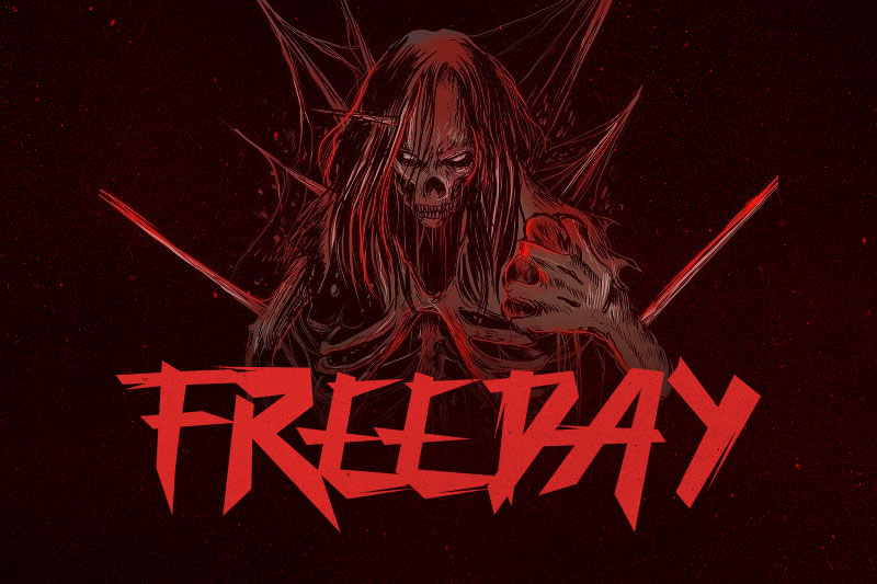 freeday death metal font