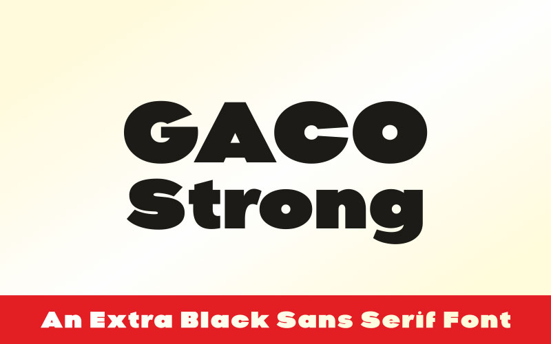 gaco strong boxing font