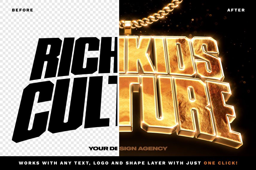 Gold Stone Text Effect and Logo Style