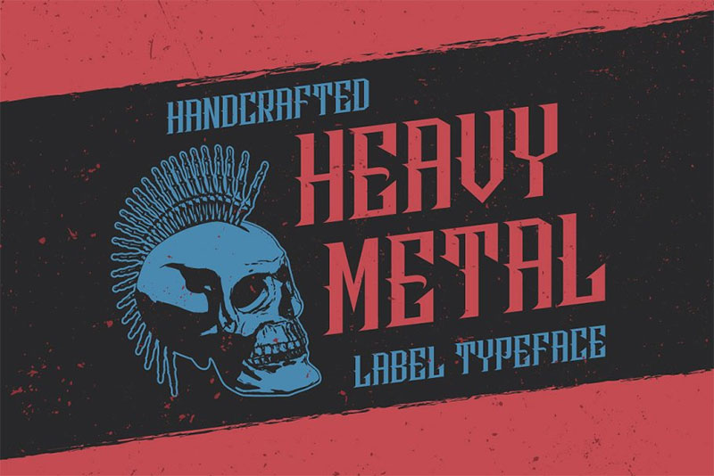 heavymetal typeface death metal font