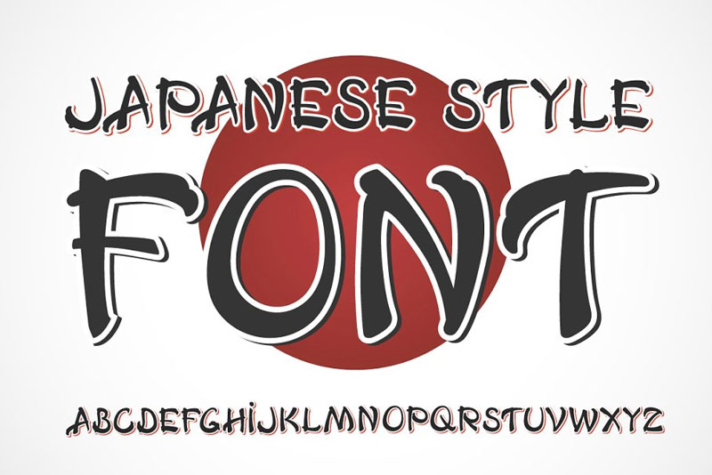 japanese otf vintage label japanese font