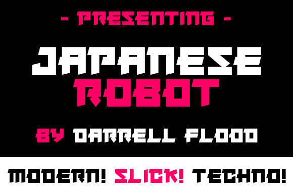 japanese robot japanese font