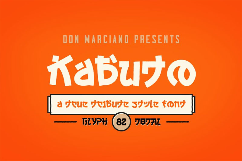 kabuto tribute japanese font