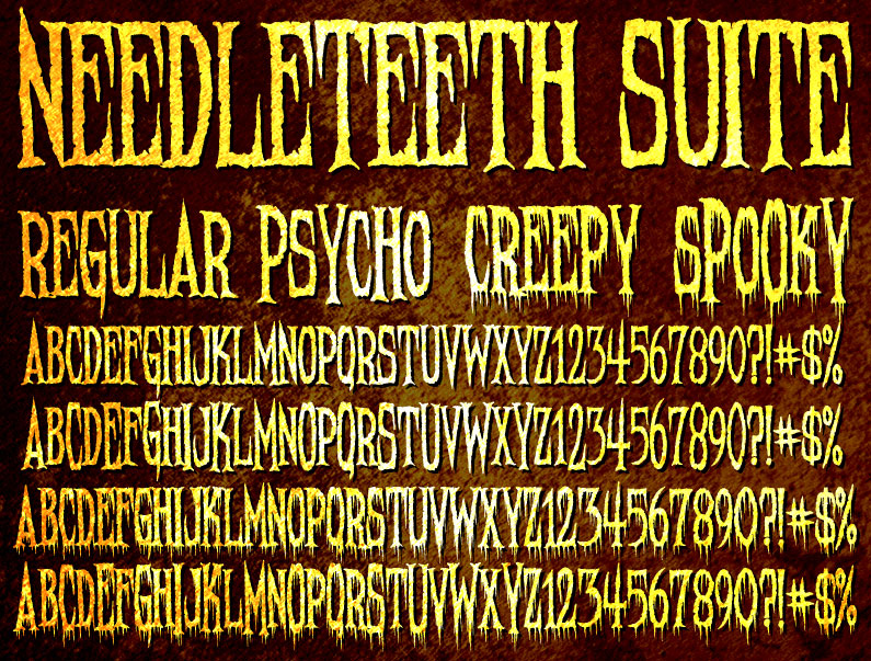 needleteeth death metal font