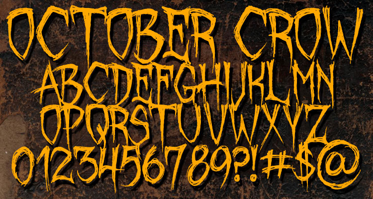 october crow death metal font