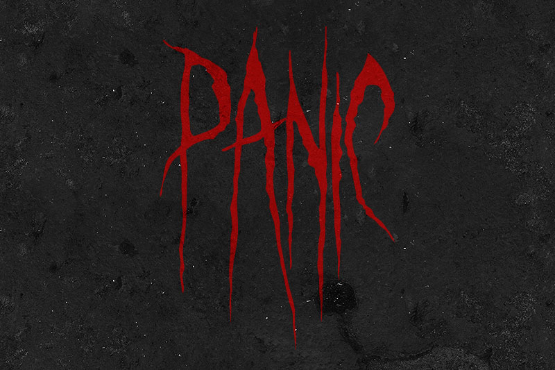 panic death metal font