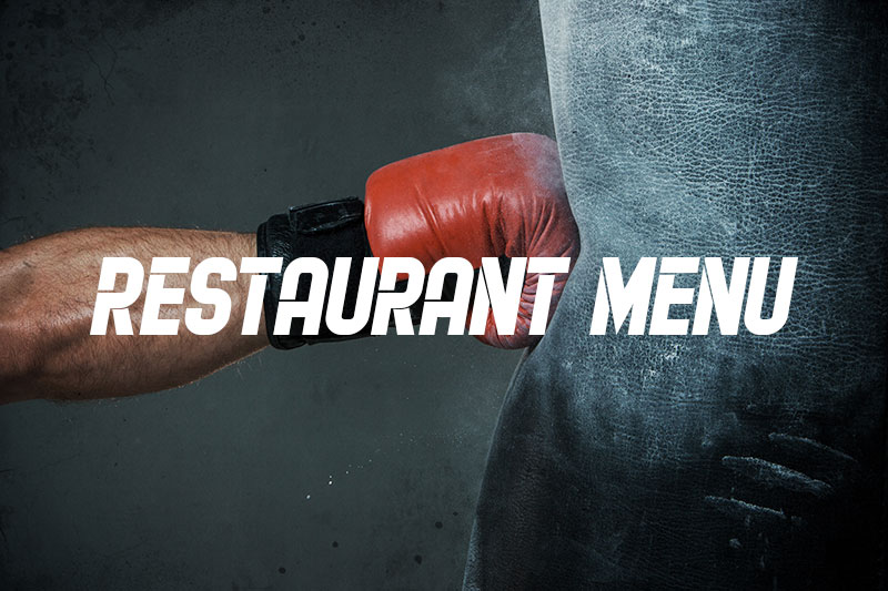 restaurant menu boxing font