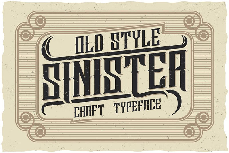 sinister typeface death metal font