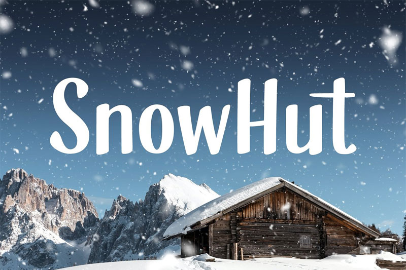 snowhut typeface snow font