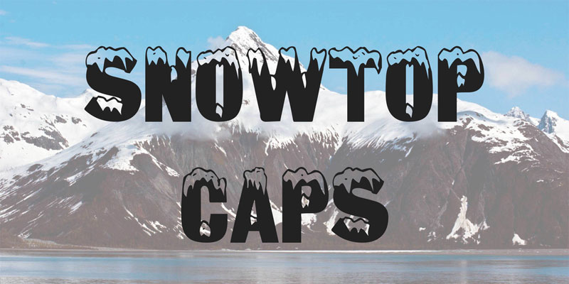 snowtop caps snow font